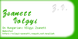 zsanett volgyi business card